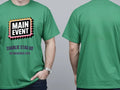 Personalised Weekender Unisex Tee — irish green tee, front and back view