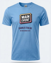 Personalised Weekender Unisex Tee — carolina blue tee