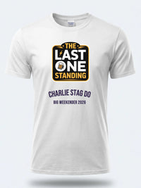 Personalised Weekender Unisex Tee — white tee, front view