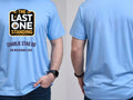 Personalised Weekender Unisex Tee — carolina blue tee, front and back view
