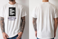 Personalised Weekender Unisex Tee — natural tee, front and back view