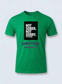 Personalised Weekender Unisex Tee — irish green tee, front view