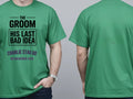 Personalised Weekender Unisex Tee — irish green tee, front and back view