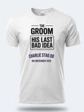 Personalised Weekender Unisex Tee — white tee, front view