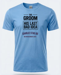 Personalised Weekender Unisex Tee — carolina blue tee