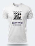 Personalised Weekender Unisex Tee — white tee, front view
