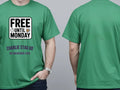 Personalised Weekender Unisex Tee — irish green tee, front and back view