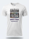 Personalised Weekender Unisex Tee — white tee, front view