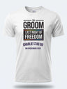 Personalised Weekender Unisex Tee – Groom - Last night of Freedom
