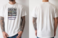 Personalised Weekender Unisex Tee — natural tee, front and back view