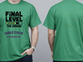 Personalised Weekender Unisex Tee — irish green tee, front and back view