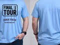 Personalised Weekender Unisex Tee — carolina blue tee, front and back view