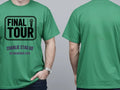 Personalised Weekender Unisex Tee — irish green tee, front and back view
