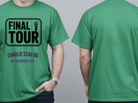 Personalised Weekender Unisex Tee — irish green tee, front and back view