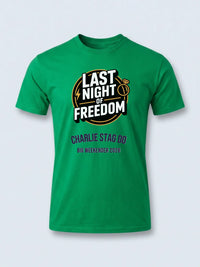 Personalised Weekender Unisex Tee — irish green tee, front view