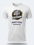 Personalised Weekender Unisex Tee — white tee, front view