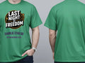 Personalised Weekender Unisex Tee — irish green tee, front and back view