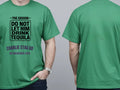 Personalised Weekender Unisex Tee — irish green tee, front and back view