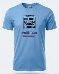 Personalised Weekender Unisex Tee — carolina blue tee