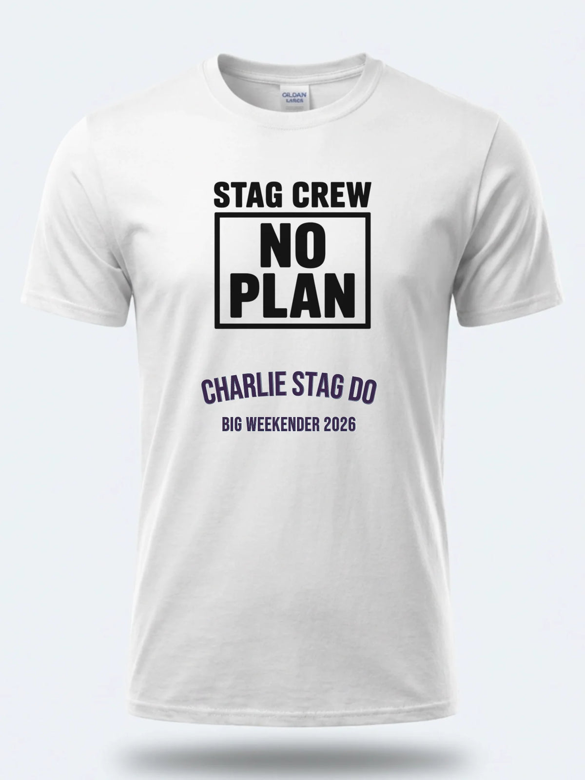 Personalised Weekender Unisex Tee — white tee, front view