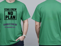 Personalised Weekender Unisex Tee — irish green tee, front and back view