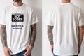 Personalised Weekender Unisex Tee — natural tee, front and back view