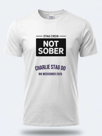 Personalised Weekender Unisex Tee — white tee, front view
