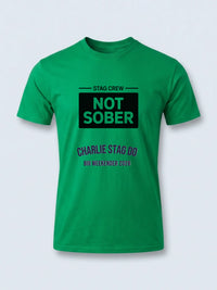 Personalised Weekender Unisex Tee — irish green tee, front view