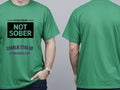 Personalised Weekender Unisex Tee — irish green tee, front and back view