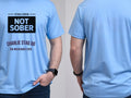 Personalised Weekender Unisex Tee — carolina blue tee, front and back view