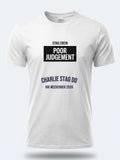 Personalised Weekender Unisex Tee — white tee, front view