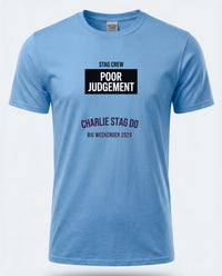 Personalised Weekender Unisex Tee — carolina blue tee