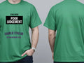 Personalised Weekender Unisex Tee — irish green tee, front and back view