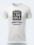 Personalised Weekender Unisex Tee — white tee, front view