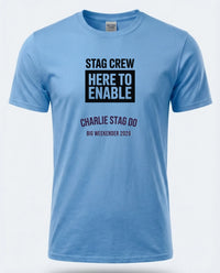 Personalised Weekender Unisex Tee — carolina blue tee