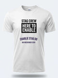 Personalised Weekender Unisex Tee — white tee, front view