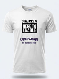 Personalised Weekender Unisex Tee — white tee, front view