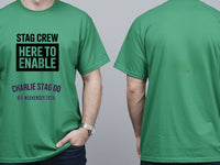 Personalised Weekender Unisex Tee — irish green tee, front and back view