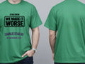 Personalised Weekender Unisex Tee — irish green tee, front and back view