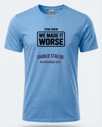 Personalised Weekender Unisex Tee — carolina blue tee