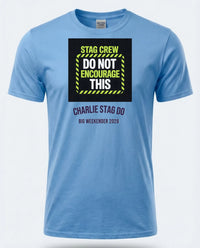 Personalised Weekender Unisex Tee — carolina blue tee