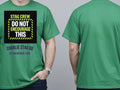 Personalised Weekender Unisex Tee — irish green tee, front and back view