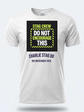 Personalised Weekender Unisex Tee — white tee, front view