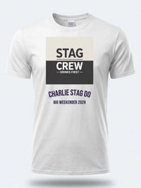 Personalised Weekender Unisex Tee — white tee, front view