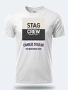 Personalised Weekender Unisex Tee – Stag Crew - Drinks first – Stag
