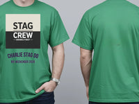 Personalised Weekender Unisex Tee — irish green tee, front and back view