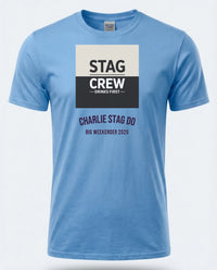 Personalised Weekender Unisex Tee — carolina blue tee