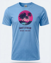 Personalised 80s Tee — carolina blue tee