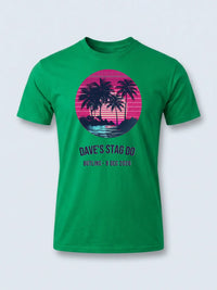 Personalised 80s Tee — irish green tee, front view