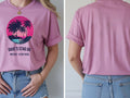 Personalised 80s Tee — azalea tee, front and back view